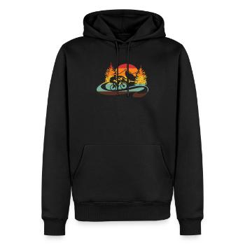 retro Mountainbike für Mountainbiker - Sweat à capuche Premium bio Homme - noir - Devant - Nico (187cm)