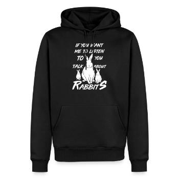 rabbit - Men’s Premium Organic Hoodie - black - Front - Nico (187cm)