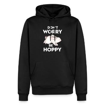 rabbit - Men’s Premium Organic Hoodie - black - Front - Nico (187cm)