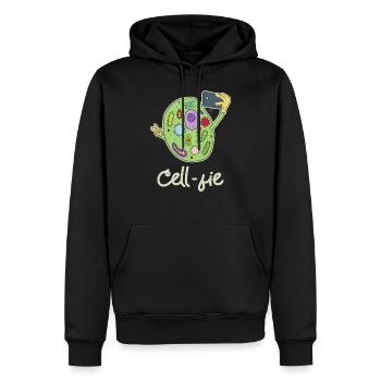 Funny Science Tee, Chemistry design, CellFie - Sweat à capuche Premium bio Homme - noir - Devant - Nico (187cm)