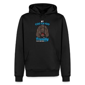 cocker - Sweat à capuche Premium bio Homme - noir - Devant - Nico (187cm)