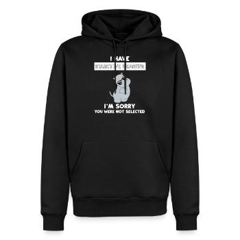 Hippopotame - Hippopotame - Hippopotame - Sarcasme - Sweat à capuche Premium bio Homme - noir - Devant - Nico (187cm)