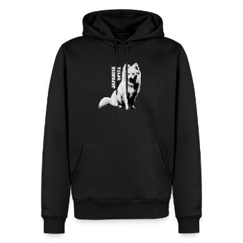 Japan Spitz - Männer Premium Bio Hoodie - Schwarz - Vorne - Nico (187cm)