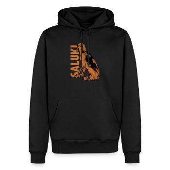 sloughi - Sweat à capuche Premium bio Homme - noir - Devant - Nico (187cm)