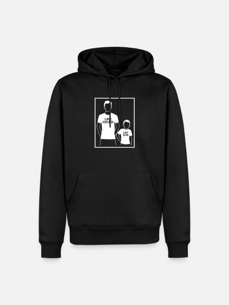 Net als de vader, dus de zoon cadeau idee Vaderdag - Mannen Premium Bio hoodie - zwart