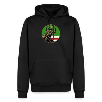 Chechnya Rebal Chechen Fighter - Men’s Premium Organic Hoodie - black - Front - Nico (187cm)