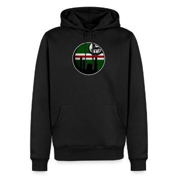 tchétchénie drapeau tchétchène né - Sweat à capuche Premium bio Homme - noir - Devant - Nico (187cm)