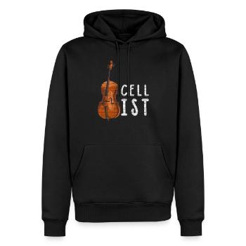cello - Men’s Premium Organic Hoodie - black - Front - Nico (187cm)