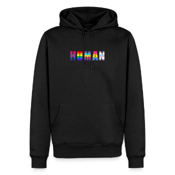 Humanity Humanity LGBT Flag Gift - Sweat à capuche Premium bio Homme - noir - Devant - Nico (187cm)