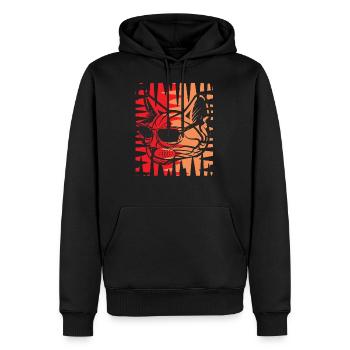 Cat Sunglasses - Männer Premium Bio Hoodie - Schwarz - Vorne - Nico (187cm)