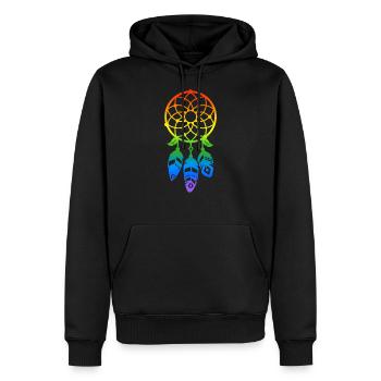 LGBT Pride Traumfänger Geschenkidee - Männer Premium Bio Hoodie - Schwarz - Vorne - Nico (187cm)