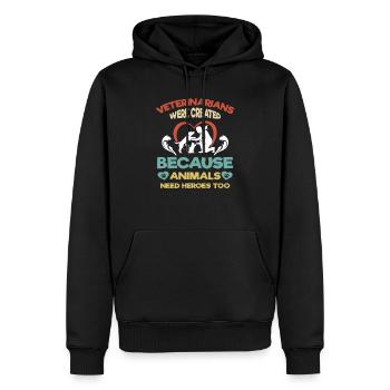 Cadeau de vétérinaire | vétérinaires - Sweat à capuche Premium bio Homme - noir - Devant - Nico (187cm)