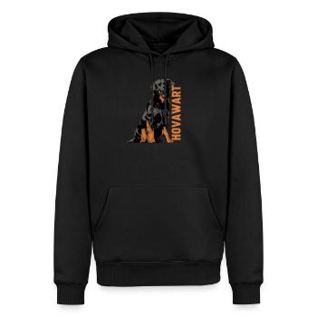Hovawart - Sweat à capuche Premium bio Homme - noir - Devant - Nico (187cm)