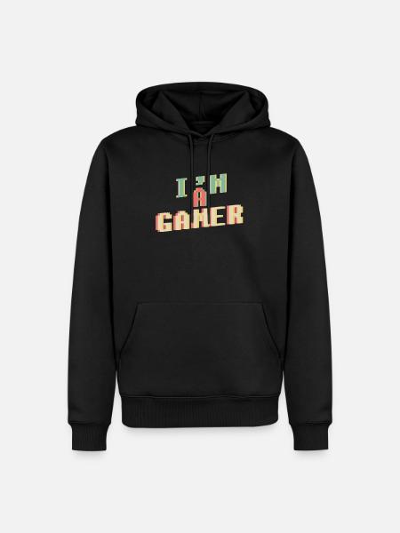 I am a Gamer - Männer Premium Bio Hoodie - Schwarz