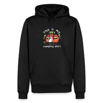 Camping Geschenk Zelten Natur Lagerfeuer Camper - Männer Premium Bio Hoodie - Schwarz - Vorne - Nico (187cm)