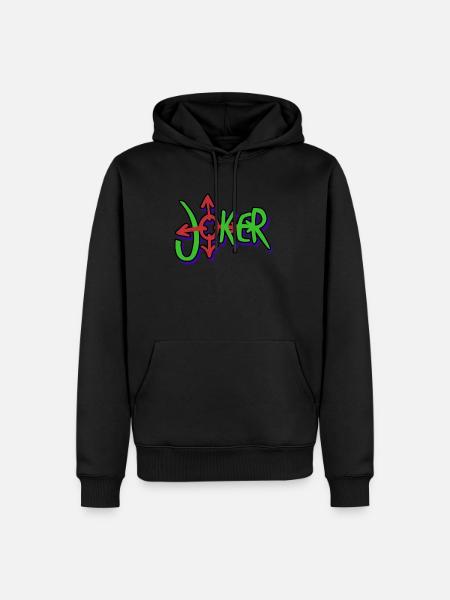 Joker - Männer Premium Bio Hoodie - Schwarz