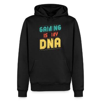 Gaming is my DNA - Männer Premium Bio Hoodie - Schwarz - Vorne - Nico (187cm)