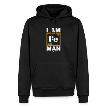 I am Fe man, gift, gift idea superhero - Men’s Premium Organic Hoodie - black - Front - Nico (187cm)