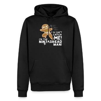 Funny Parody Gingerbread Ninjabread Ninja Gift - Men’s Premium Organic Hoodie - black - Front - Nico (187cm)