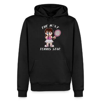 Der nächste Tennis Star Stern Mädchen Geschenk - Männer Premium Bio Hoodie - Schwarz - Vorne - Nico (187cm)