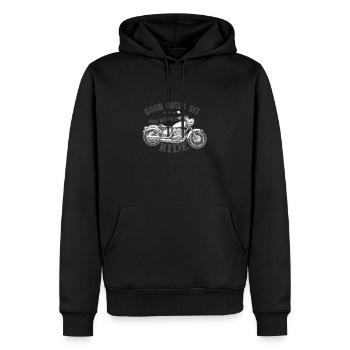 GOOD GIRLS SIT - Men’s Premium Organic Hoodie - black - Front - Nico (187cm)