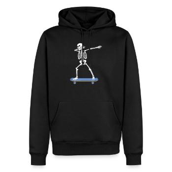 Patinage Squelette Mort Dab Tendance Haters Cadeau De Meme - Sweat à capuche Premium bio Homme - noir - Devant - Nico (187cm)
