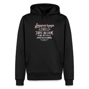Sozialpädagogin Soziale Arbeit Sozialpädagogik - Männer Premium Bio Hoodie - Schwarz - Vorne - Nico (187cm)