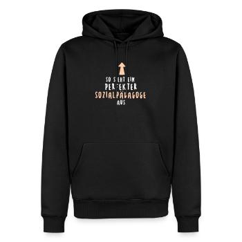 Sozialpädagoge Soziale Arbeit Sozialpädagogik - Männer Premium Bio Hoodie - Schwarz - Vorne - Nico (187cm)