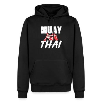 Muay Thai für Thai Boxer und Kämpfer - Männer Premium Bio Hoodie - Schwarz - Vorne - Nico (187cm)