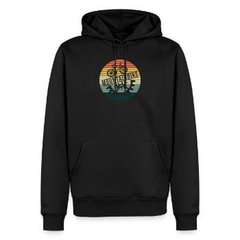 Mountainbike Fahrrad Sport Berge Rad Geschenk - Männer Premium Bio Hoodie - Schwarz - Vorne - Nico (187cm)