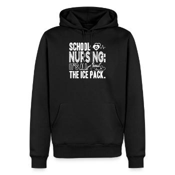 Nursing School Funny Nursing School - Sweat à capuche Premium bio Homme - noir - Devant - Nico (187cm)