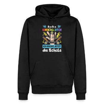 Bye Bye Kindergarten Ich Rock Jetzt Die Schule - Männer Premium Bio Hoodie - Schwarz - Vorne - Nico (187cm)