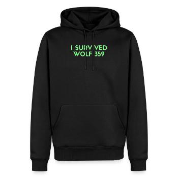 Loup 359 - Sweat à capuche Premium bio Homme - noir - Devant - Nico (187cm)