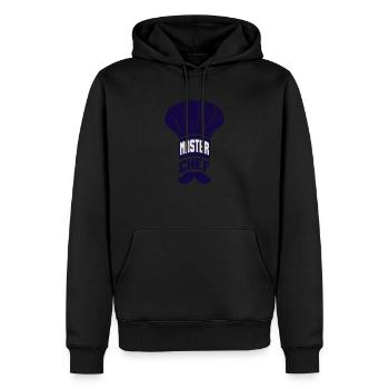 Chef - Chef - Chef - Sweat à capuche Premium bio Homme - noir - Devant - Nico (187cm)