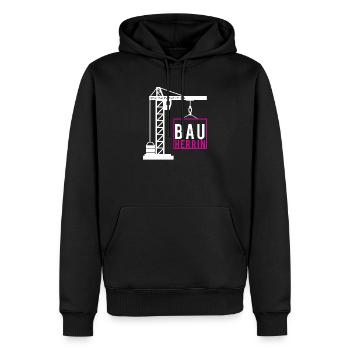 Client house family construction site client gift - Men’s Premium Organic Hoodie - black - Front - Nico (187cm)