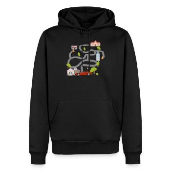 Tapis de jeu Maze Race Car Back Rub pour homme - Sweat à capuche Premium bio Homme - noir - Devant - Nico (187cm)