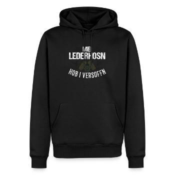 Tracht Volksfest Bier Lustig Geschenk - Männer Premium Bio Hoodie - Schwarz - Vorne - Nico (187cm)