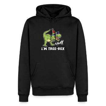 Dinosaure anniversaire Tee, 3e anniversaire impression, trois - Sweat à capuche Premium bio Homme - noir - Devant - Nico (187cm)