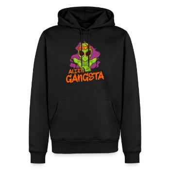 Alien Gangster Aliens Auserirrdischer Geschenk - Männer Premium Bio Hoodie - Schwarz - Vorne - Nico (187cm)