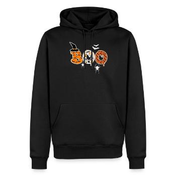 Halloween Boo für gruselige Geister und Hexe - Männer Premium Bio Hoodie - Schwarz - Vorne - Nico (187cm)