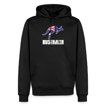 Australien - Männer Premium Bio Hoodie - Schwarz - Vorne - Nico (187cm)