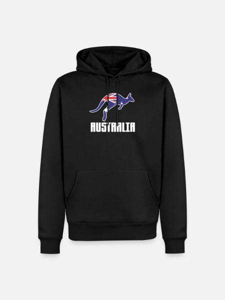 Australien - Männer Premium Bio Hoodie - Schwarz