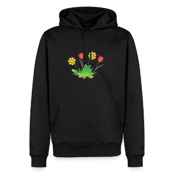 A Frog in The Bush - Männer Premium Bio Hoodie - Schwarz - Vorne - Nico (187cm)