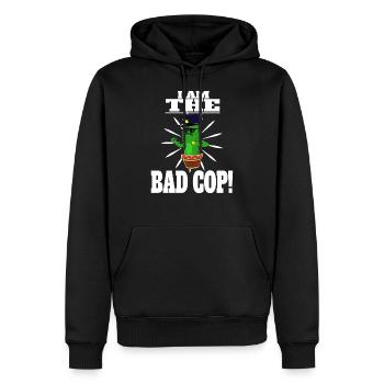Bad Cop Kaktus Polizist Polizei - Männer Premium Bio Hoodie - Schwarz - Vorne - Nico (187cm)