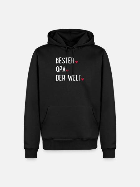 Bester Opa der Welt - Männer Premium Bio Hoodie - Schwarz