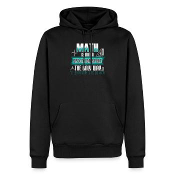 Mathématiques Mathématiciens - Sweat à capuche Premium bio Homme - noir - Devant - Nico (187cm)