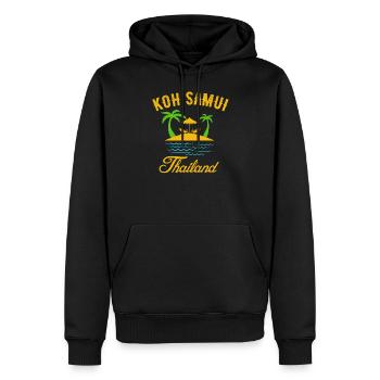 Koh Samui für Thailand Urlauber - Männer Premium Bio Hoodie - Schwarz - Vorne - Nico (187cm)