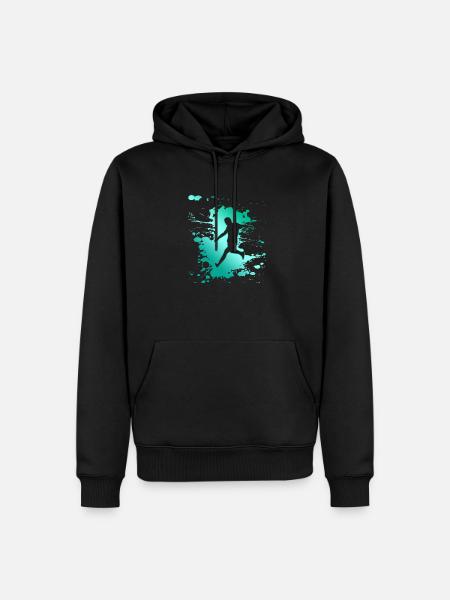 Fussball Fussballer - Männer Premium Bio Hoodie - Schwarz