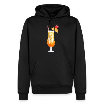 Tequila Sunrise Cocktail Longdrink Geschenk - Männer Premium Bio Hoodie - Schwarz - Vorne - Nico (187cm)