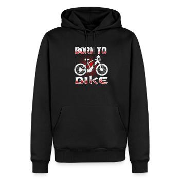 Bike Bike - Men’s Premium Organic Hoodie - black - Front - Nico (187cm)